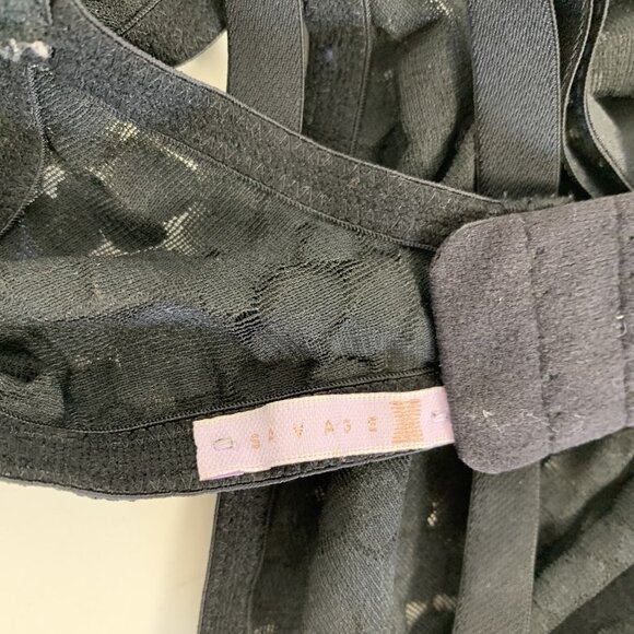 Savage 38C Black Lace Bra Sheer Lingerie Romantic Intimates - Picture 4 of 5